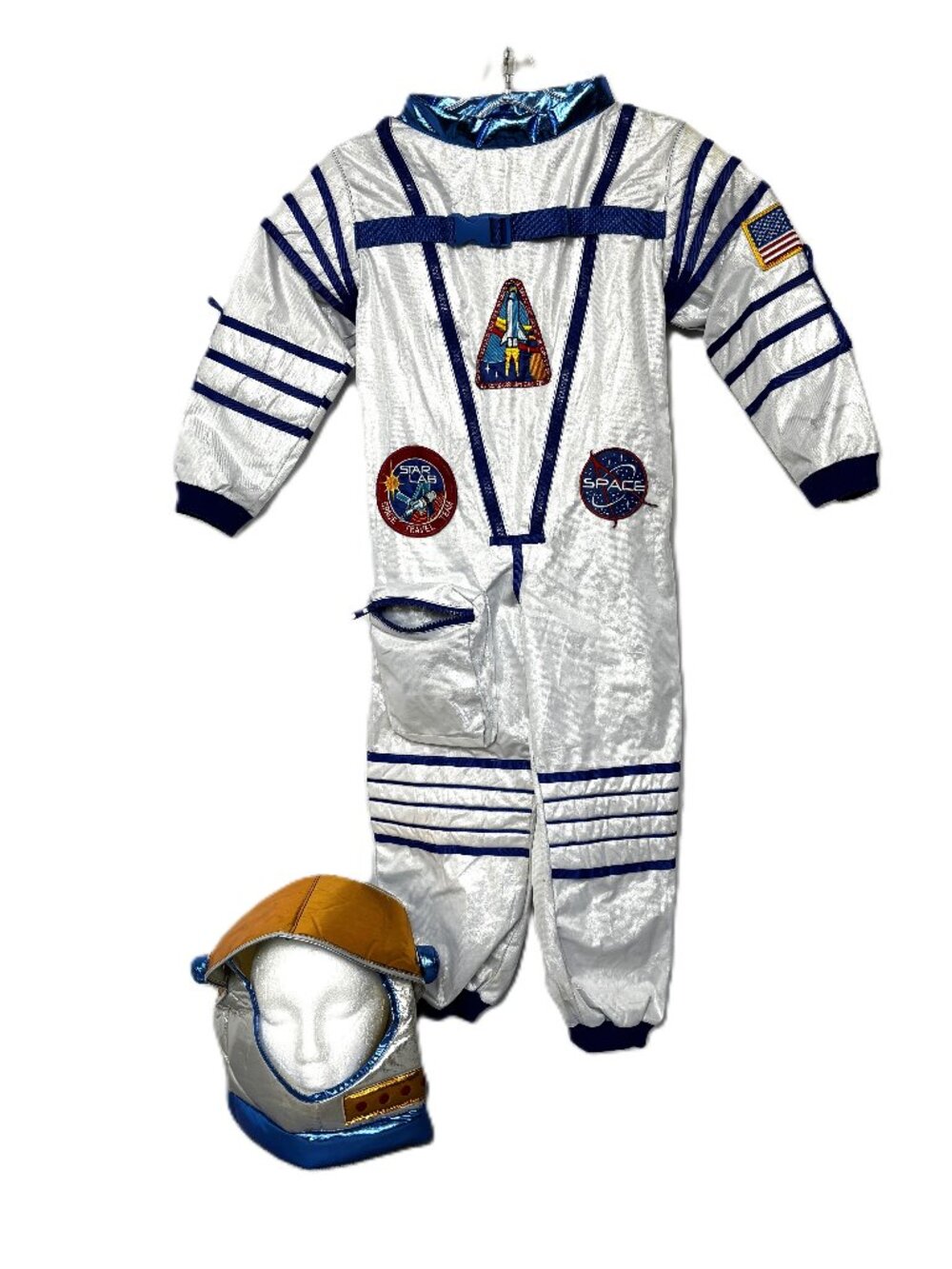 * Astronaut Space Suit Costume with Helmet Halloween Cosplay Sz 5-8